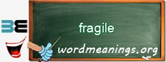 WordMeaning blackboard for fragile